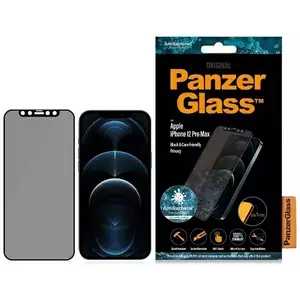 TEMPERED KIJELZŐVÉDŐ FÓLIA PanzerGlass iPhone 12 Pro Max Black - Privacy kép