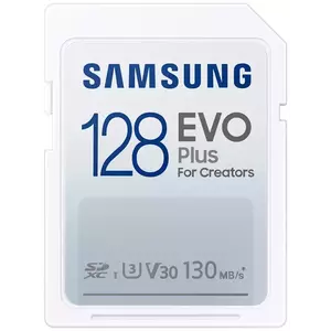 Memóriakártya Samsung EVO Plus/SDXC/128GB/130MBps/UHS-I U3 / Class 10 (MB-SC128K/EU) kép