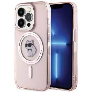 Tok Karl Lagerfeld KLHMP15LHFCCNOP iPhone 15 Pro 6.1" pink hardcase IML Choupette MagSafe (KLHMP15LHFCCNOP) kép