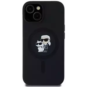 Tok Karl Lagerfeld KLHMN61SCMKCRHK iPhone 11 / Xr 6.1" black hardcase Silicone Karl & Choupette MagSafe (KLHMN61SCMKCRHK) kép