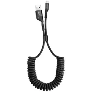 Kábel Baseus Spring-loaded cable Lightning 1m 2A (black) (6953156277397) kép