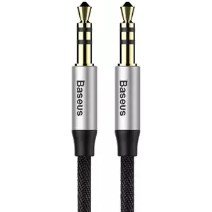 Kábel Baseus Yiven Audio Cable mini jack 3, 5mm AUX, 1m (Black+Silver) (6953156257184) kép