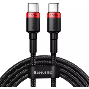 Kábel Baseus Cafule PD2.0 100W flash charging USB For Type-C cable (20V 5A)2m Red+Black kép