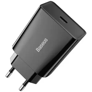 Töltő Baseus Speed Mini Quick Charger, USB-C, PD, 3A, 20W (black) (6953156201699) kép