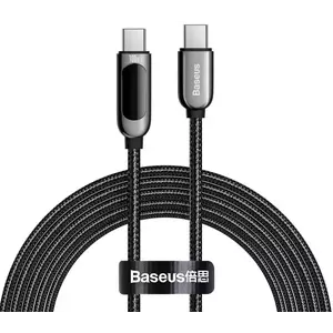 Kábel Cable USB-C to USB-C Baseus Cafule, 100W, 2m (black) kép