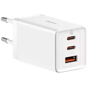 Töltő Baseus GaN5 Pro wall charger 2xUSB-C + USB, 65W (white) kép