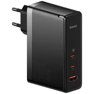 Töltő Baseus GaN5 Pro wall charger 2xUSB-C + USB, 140W (black) kép
