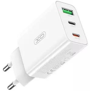 Töltő XO L101 wall charger, USB + 2x USB-C, PD 20W (white) (6920680830022) kép