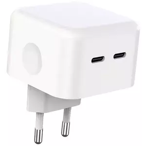 Töltő XO L102 wall charger, 2x USB-C, 35W (white) (6920680830688) kép