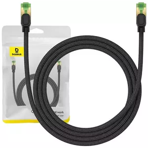 Kábel Baseus Braided network cable cat.8 Ethernet RJ45, 40Gbps, 1, 5m (black) kép