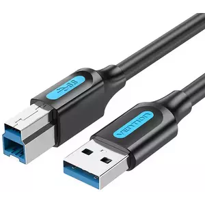 Kábel Vention USB 3.0 A to B cable COOBF 1m Black PVC kép