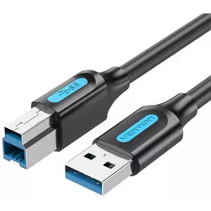 Kábel Vention USB 3.0 A to B cable COOBI 3m Black PVC kép