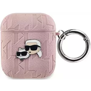 Tok Karl Lagerfeld KLA2PGKCPP AirPods 1/2 cover pink Monogram Karl & Choupette Head (KLA2PGKCPP) kép