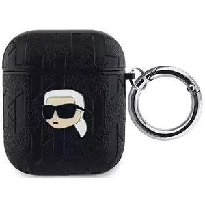 Tok Karl Lagerfeld KLA2PGKIPK AirPods 1/2 cover black Monogram Karl Head (KLA2PGKIPK) kép