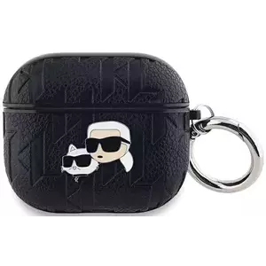 Tok Karl Lagerfeld KLA3PGKCPK AirPods 3 cover black Monogram Karl & Choupette Head (KLA3PGKCPK) kép