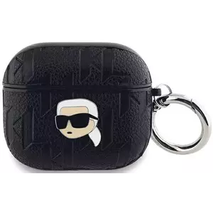 Tok Karl Lagerfeld KLA3PGKIPK AirPods 3 cover black Monogram Karl Head (KLA3PGKIPK) kép