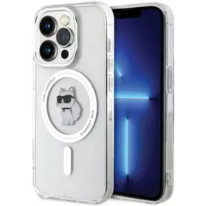 Tok Karl Lagerfeld KLHMP14XHFCCNOT iPhone 14 Pro Max 6.7" transparent hardcase IML Choupette MagSafe (KLHMP14XHFCCNOT) kép
