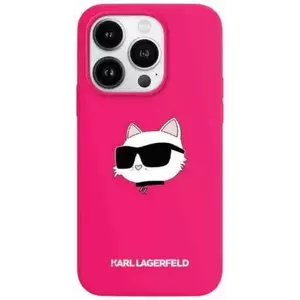 Tok Karl Lagerfeld KLHMP15LSCHPPLF iPhone 15 Pro 6.1" fuschia hardcase Silicone Choupette Head MagSafe (KLHMP15LSCHPPLF) kép