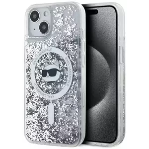Tok Karl Lagerfeld KLHMP14SLGCHSGH iPhone 14 6.1" hardcase transparent Liquid Glitter Choupette Head Magsafe (KLHMP14SLGCHSGH) kép