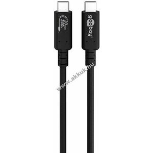 USB-C adat- és töltőkábel USB4.0, Gen3x2 240W, 2m - A készlet erejéig! kép