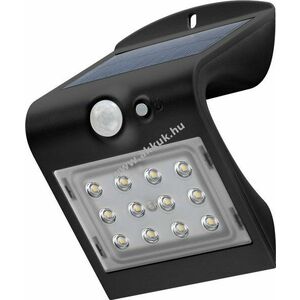 LED napelemes fali lámpa mozgásérzékelővel 1, 5 W fekete kép