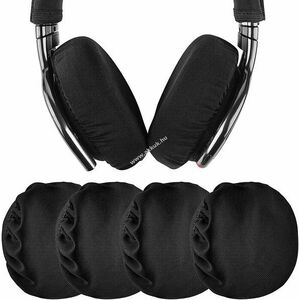 2 pár rugalmas fejhallgató fülvédő mosható, fekete, átmérő 8-11 cm - A készlet erejéig! kép