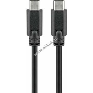 Goobay USB-c -> USB-c kábel fekete 50cm kép