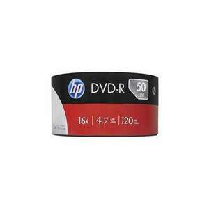 HP DVD-R lemez, 4, 7 GB, 16x, 50 db, zsugor csomagolás, HP kép