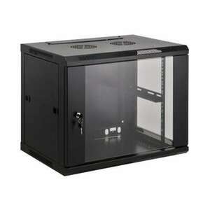 Intellinet fali szekrény, 19, 6U/600mm, üvegajtó, összeszerelt, fekete kép