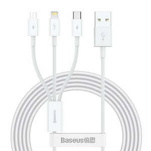 Baseus Superior 3 in1 USB-kábel Micro-USB + USB-C + Lightning 3, 5... kép