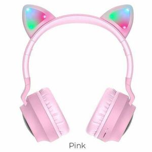 HOCO W27 Cat fül nélküli fejhallgató rózsaszín kép