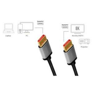 LogiLink CDA0106 DisplayPort kábel 3 M Fekete, Szürke kép