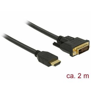 Delock HDMI - DVI 24+1 kétirányú kábel 2 m kép