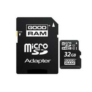 32GB microSDHC Goodram UHS-I U1 C10 memóriakártya + adapter (M1AA... kép