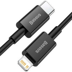 Baseus Superior adat és töltőkábel, USB-C / Lightning, 20W, 1m, Fekete kép