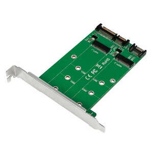 Logilink 2x SATA 2x M.2 SATA SSD adapter kép