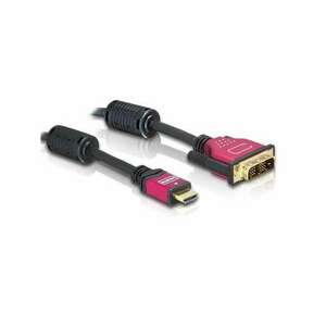 Delock 84342 HDMI-A  DVI-D 1.8m apa/apa átalakító kábel kép