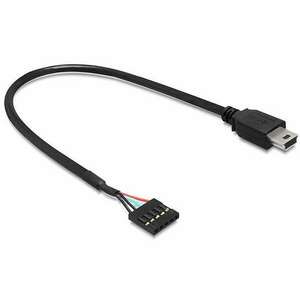 Delock USB 2.0 pin fejes anya > USB mini apa kábel, 30 cm kép