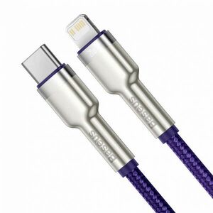 USB-C kábel a Lightning Baseus Cafule-hez, PD, 20 W, 1 m (lila) kép
