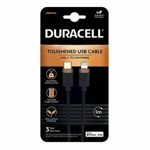 Duracell USB-C cable for Lightning 1m (Black) kép