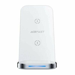Inductive charger 3in1 Qi with stand Acefast E15 15W (white) kép