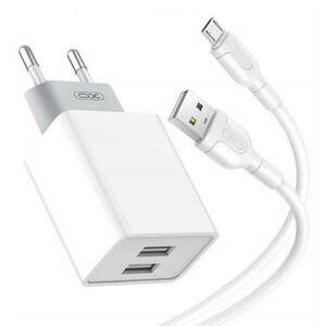 XO L65EU Hálózati kábel 2x USB, Micro USB (fehér) kép