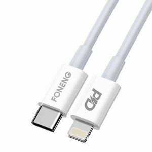 USB-C cable for Lighting Foneng X31, 3A, 2M (white) kép