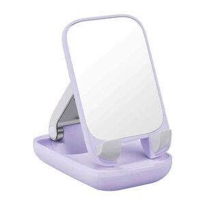 Folding phone stand Baseus with mirror (purple) kép