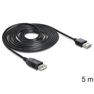 DeLock USB2.0 A apa/USB 2.0 A anya hosszabbító kábel 5m Black 83373 kép