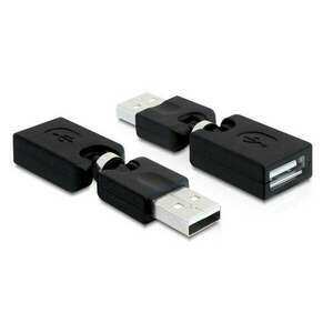 Delock forgatható adapter USB 2.0-A apa > anya (65260) kép