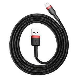 Baseus Cafule USB-Lightning töltőkábel 0.5m fekete-piros (CALKLF-A19) kép