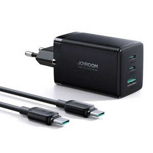 Joyroom TCG01 2x USB-C / USB-A Hálózati töltő - Fekete (65W) kép