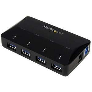 StarTech.com 4 portos USB 3.0 Hub fekete (ST53004U1C) kép