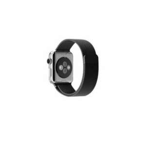 Mybandz Apple Watch S1/2/3/4/5/6 Milánói fém szíj 38/40mm - Fekete kép